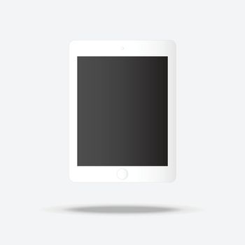 Tablet flat icon with shadow