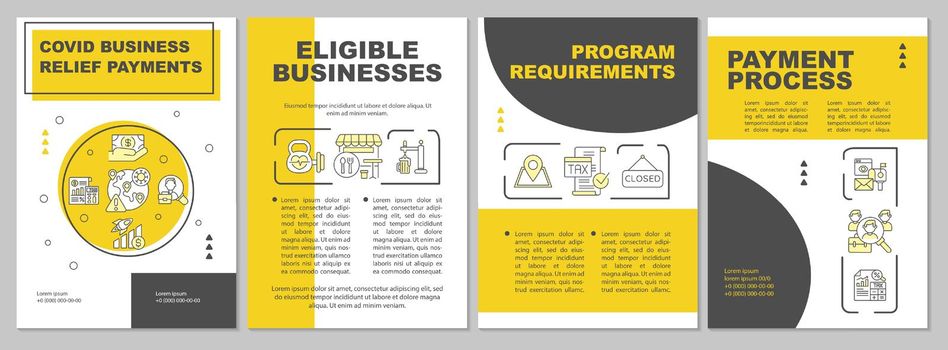 Covid business relief payments brochure template