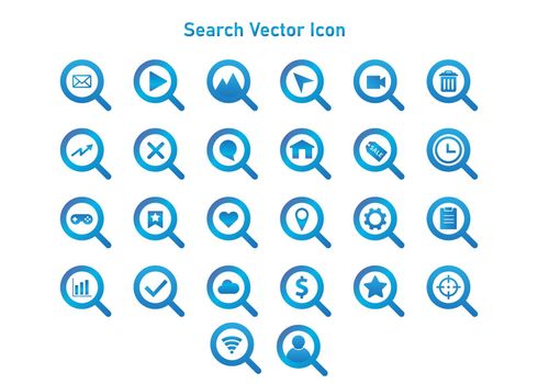 search icon vector. search icon vector concept