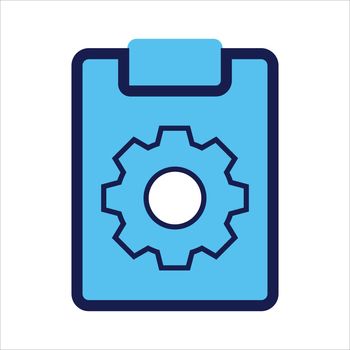 setting icon. setting with task symbol. Concept of task management. Vector illustration, vector icon concept.