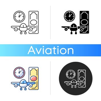 Aircraft rental icon