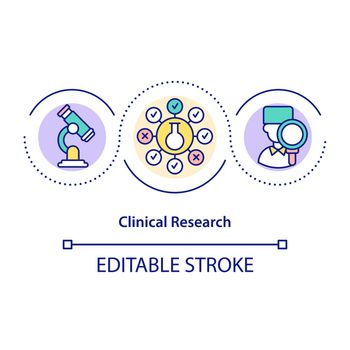 Clinical research concept icon