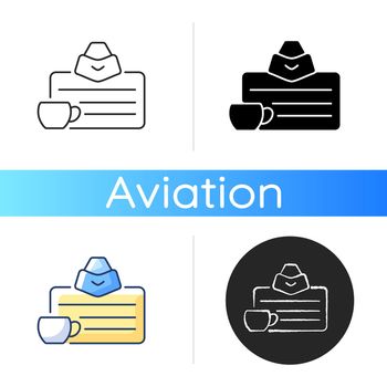 Flight attendant license icon