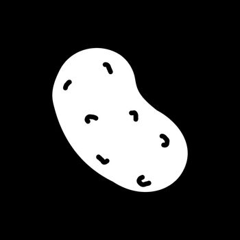 Potato dark mode glyph icon