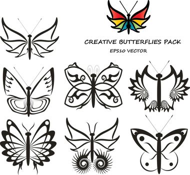 Originally designed vector  creative butterflies pack