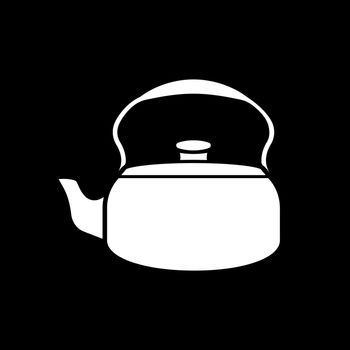 Tea kettle dark mode glyph icon