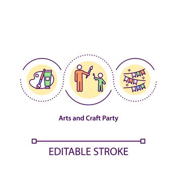 Arts and craft party concept icon