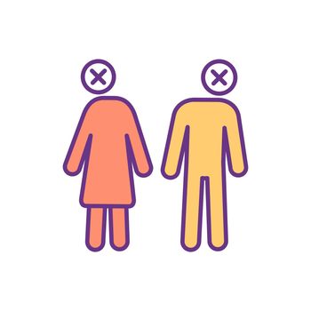 Being on divorce verge RGB color icon