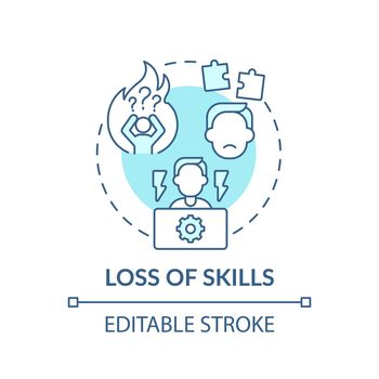 Loss of skills concept icon