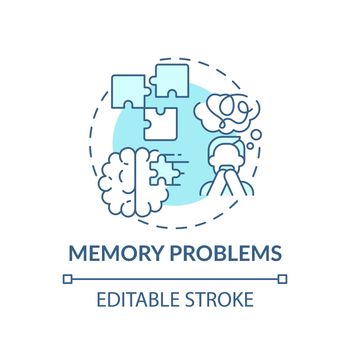 Memory problems concept icon