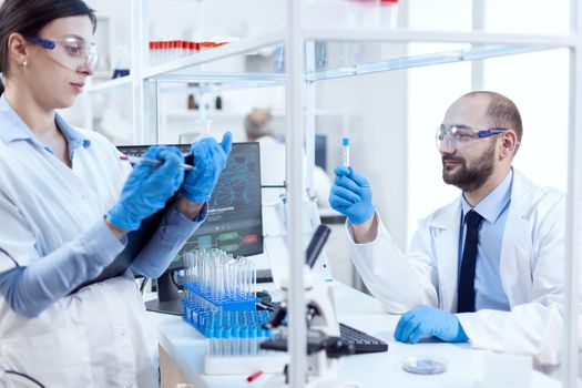 Pharmacology scientist engineering genetic material