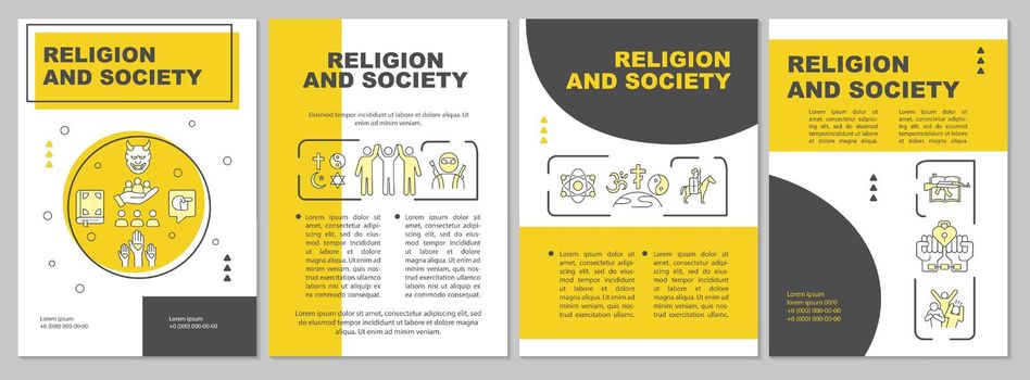 Religion and society brochure template