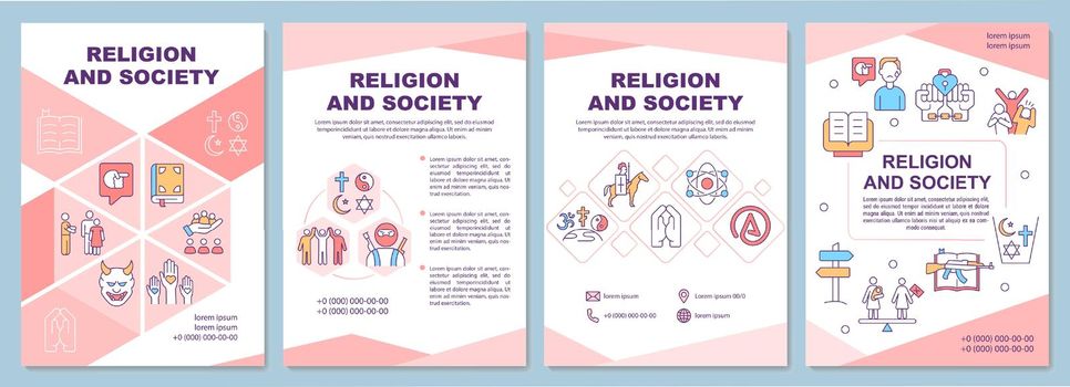 Religion and society brochure template