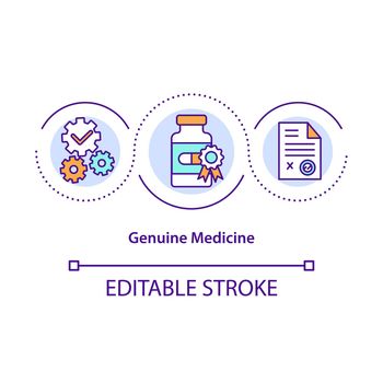 Genuine medicine concept icon