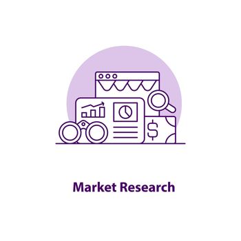 Market research creative UI concept icon