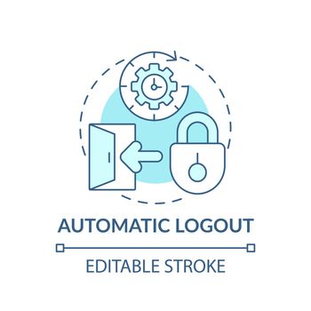 Automatic logout concept icon