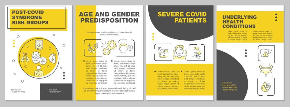 Post covid syndrome risk groups brochure template