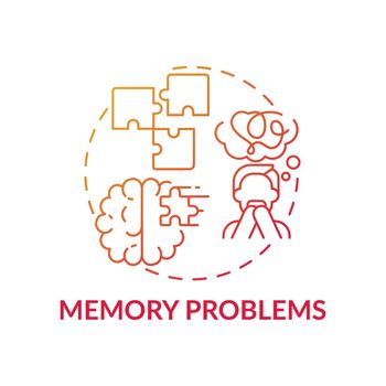 Memory problems concept icon