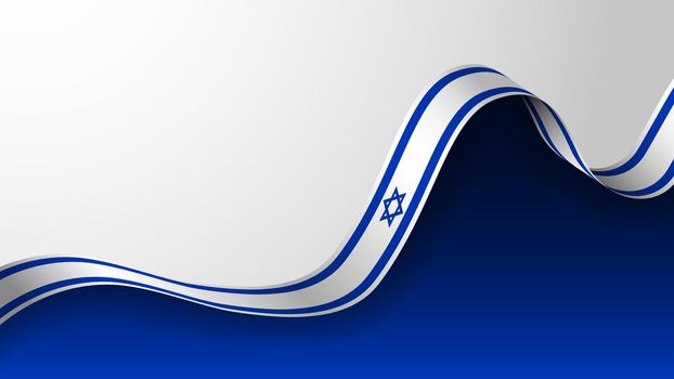 EPS10 Vector Patriotic Background with Israel flag colors.