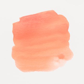 orange watercolor stained white background. High quality photo