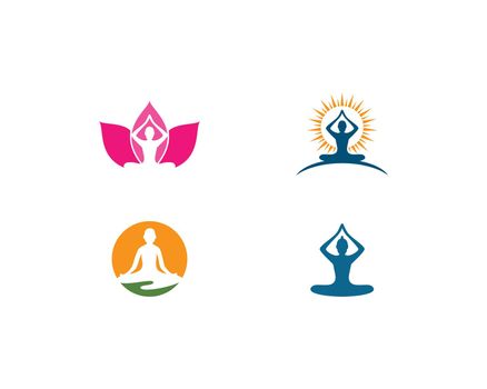 Meditation yoga logo template