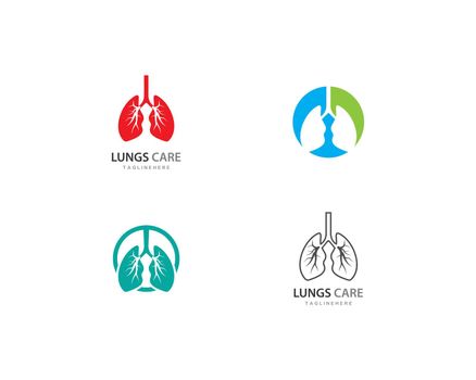 Lungs care logo vector