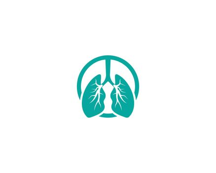 Lungs care logo vector