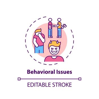 Behavioral issues concept icon