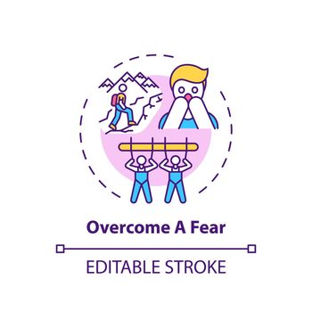 Overcome a fear concept icon