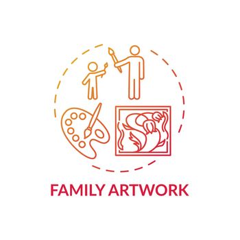 Family artwork concept icon