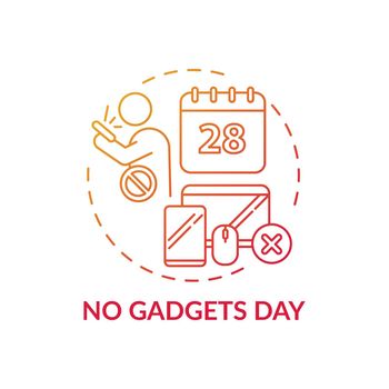 No gadgets day concept icon
