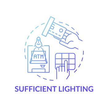 Sufficient lighting concept icon