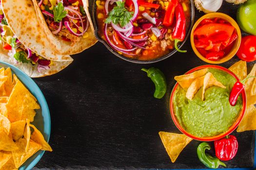 colorful mexican menu. High quality photo