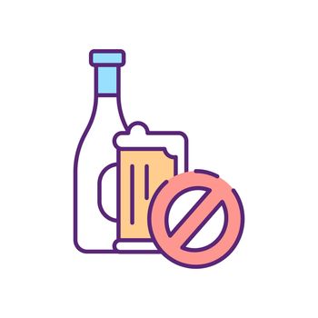 No alcohol sign RGB color icon
