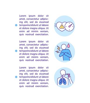 Cardiovascular and respiratory complications concept icon with text