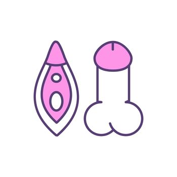 Sexual anatomy RGB color icon