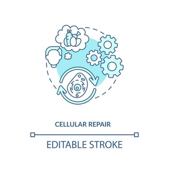 Cellular repair blue concept icon