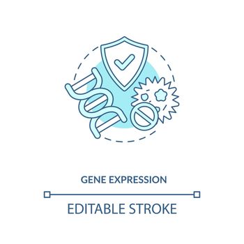 Gene expression blue concept icon