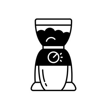 Coffee grinder black linear icon