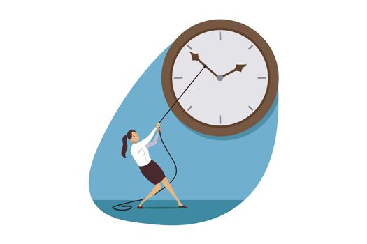 Time management, deadline, business concept