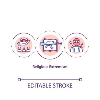 Religious extremism concept icon