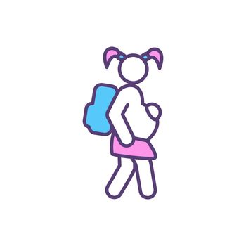 Teenage pregnancy RGB color icon