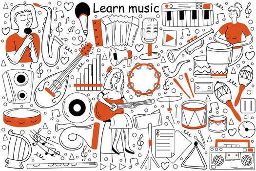 Learn music doodle set