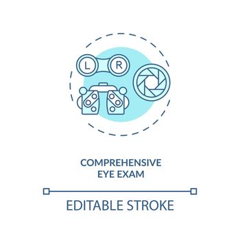 Comprehensive eye exam concept icon