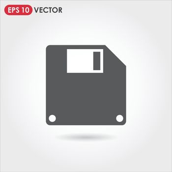 floppy disk single vector icon