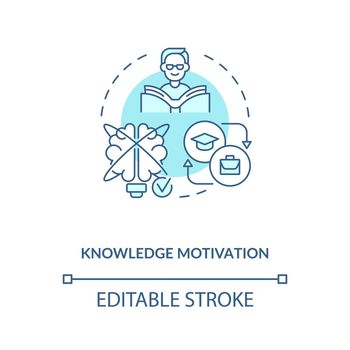 Knowledge motivation concept icon