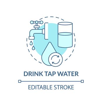 Drink tap water concept icon