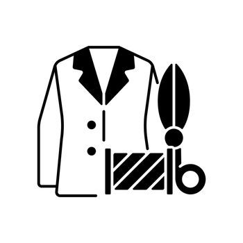 Custom suits and shirts black linear icon
