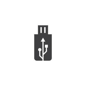 USB data transfer logo vector 