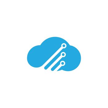 cloud technology logo vector template